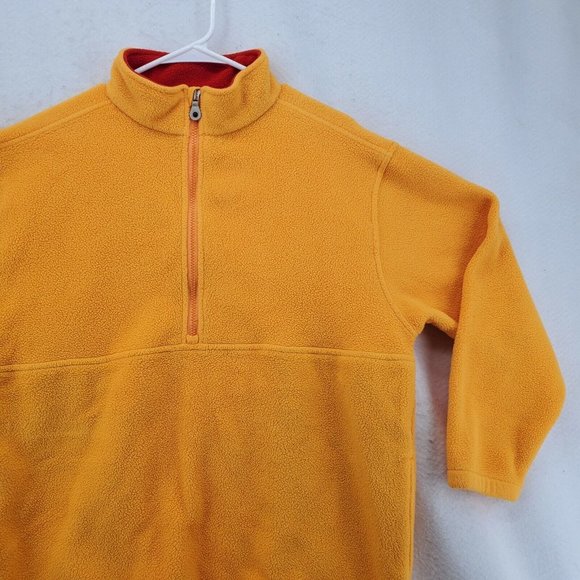 Lands End Sweater Men's Long Sleeve 1/4 Zip Polartec Pullover Yellow Extra Large - Picture 5 of 12